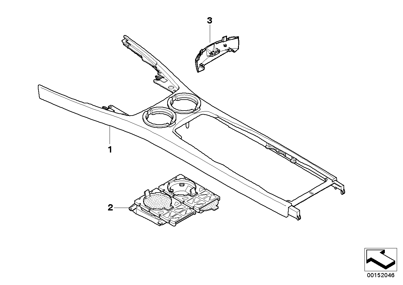 Beverage holder retrofit, front