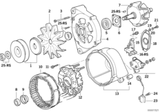 Alternatör, Münferit parçalar- 90A