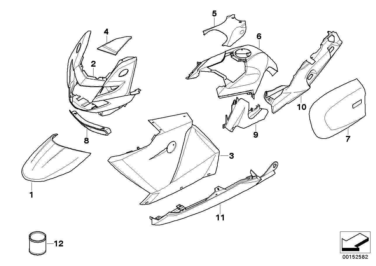 Części lakier. M989 kristall-grau met.