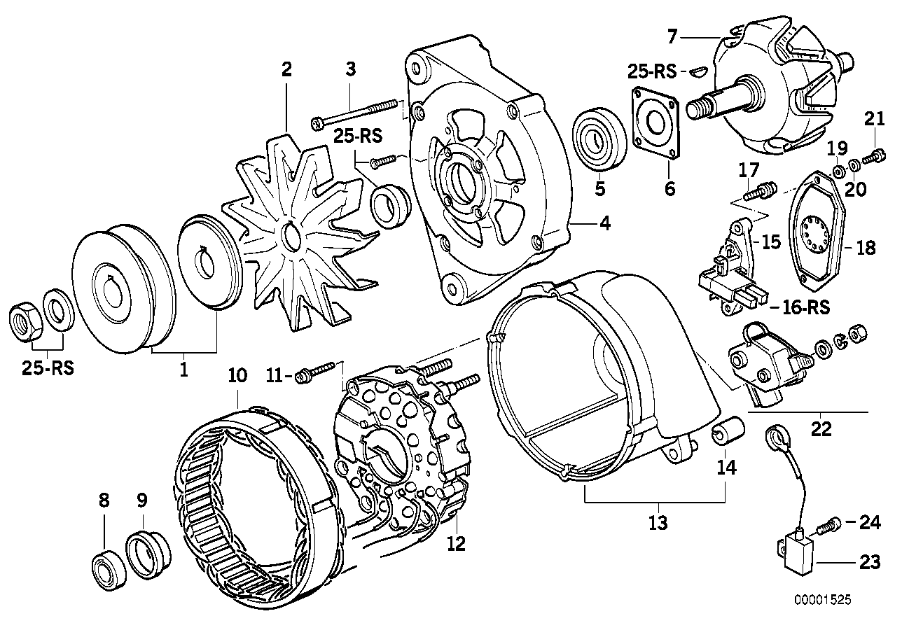 オルタネーター 個別部品 140A