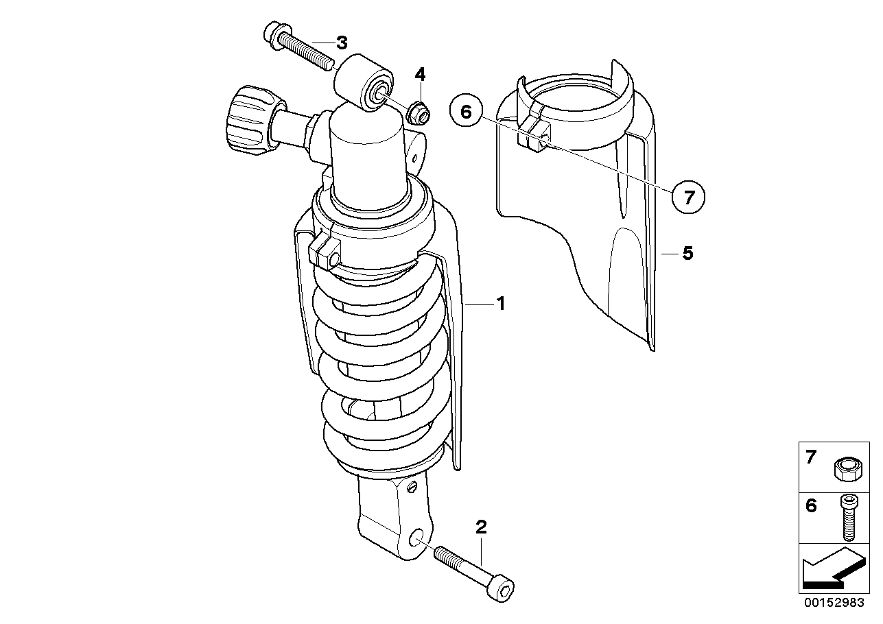 Federbein hinten