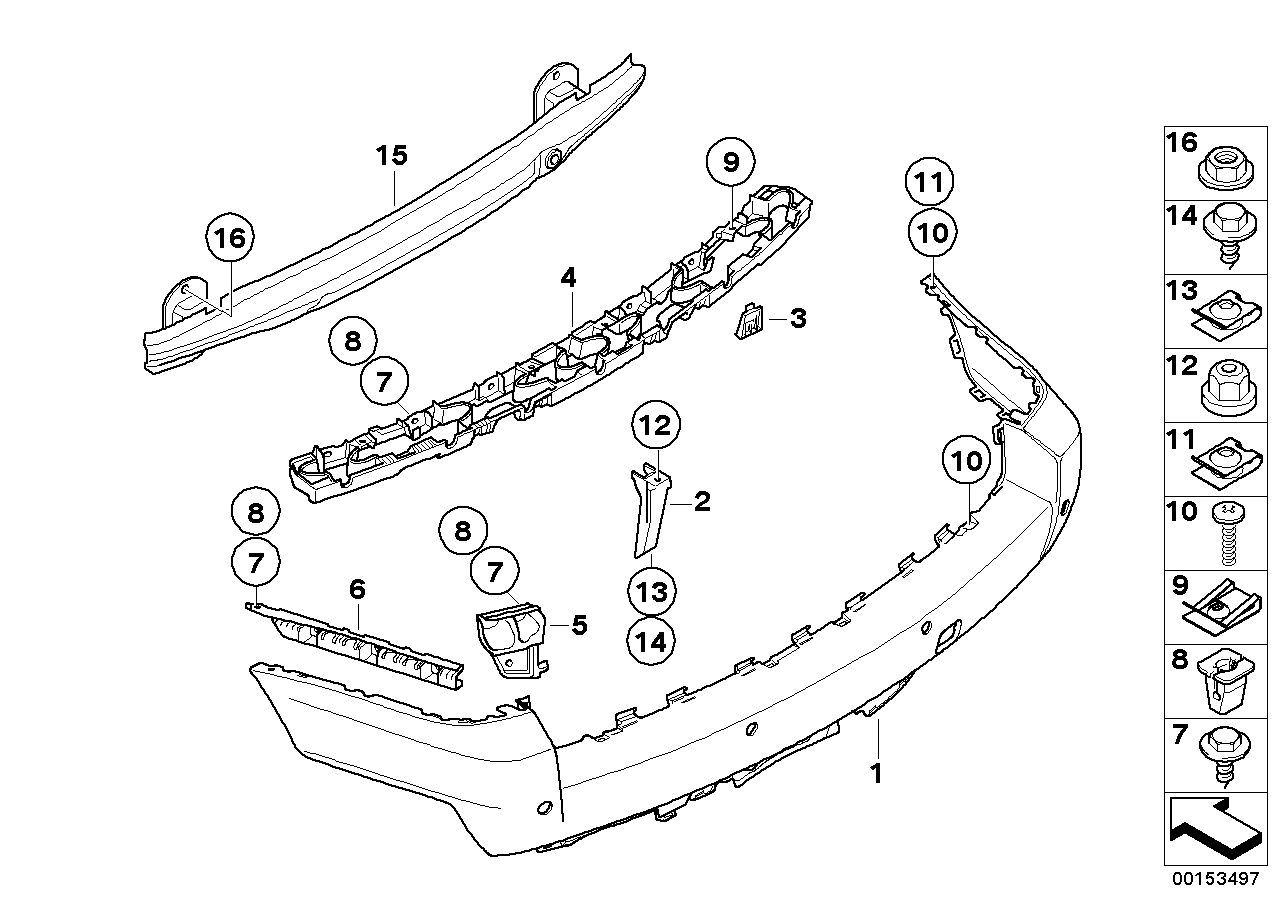 Trim panel, rear