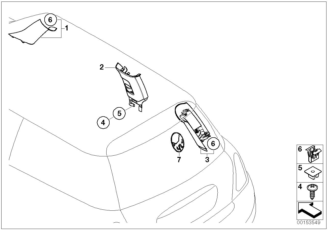 Verkleidung A- / B- / D-Säule innen