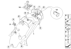 Wheel cover, rear, mounting parts