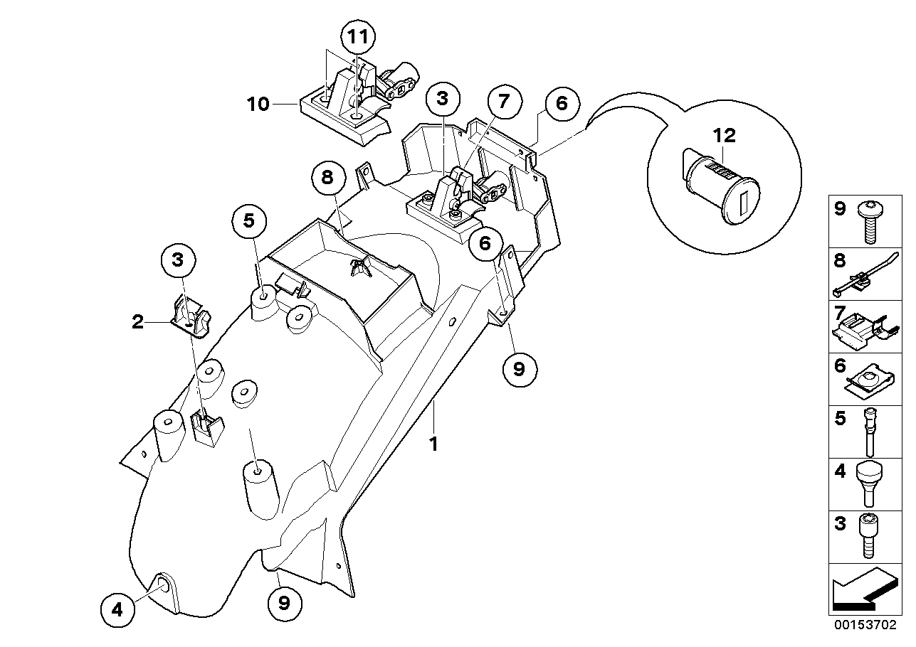 Jant kapağı, arka, montaj parçaları