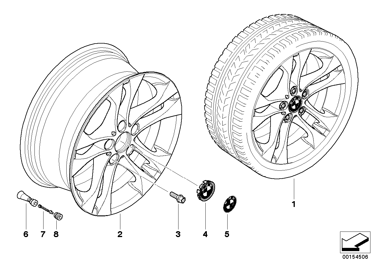 BMW LA wheel/double spoke 205