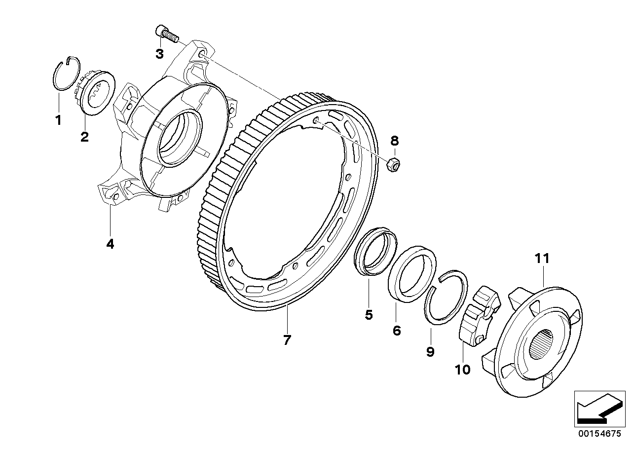 Hinterachsgetriebe-Antrieb/Abtrieb