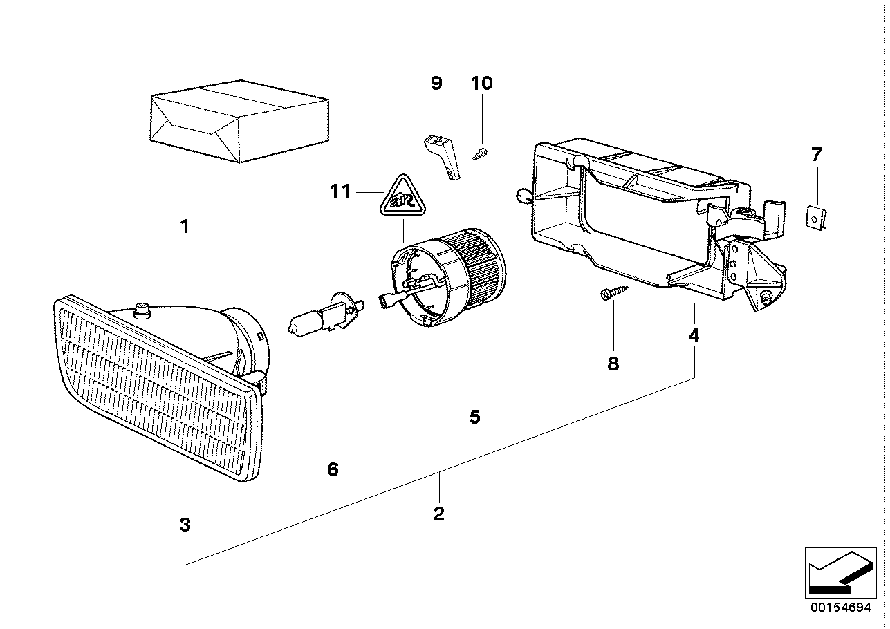 Nebelscheinwerfer Einzelteile