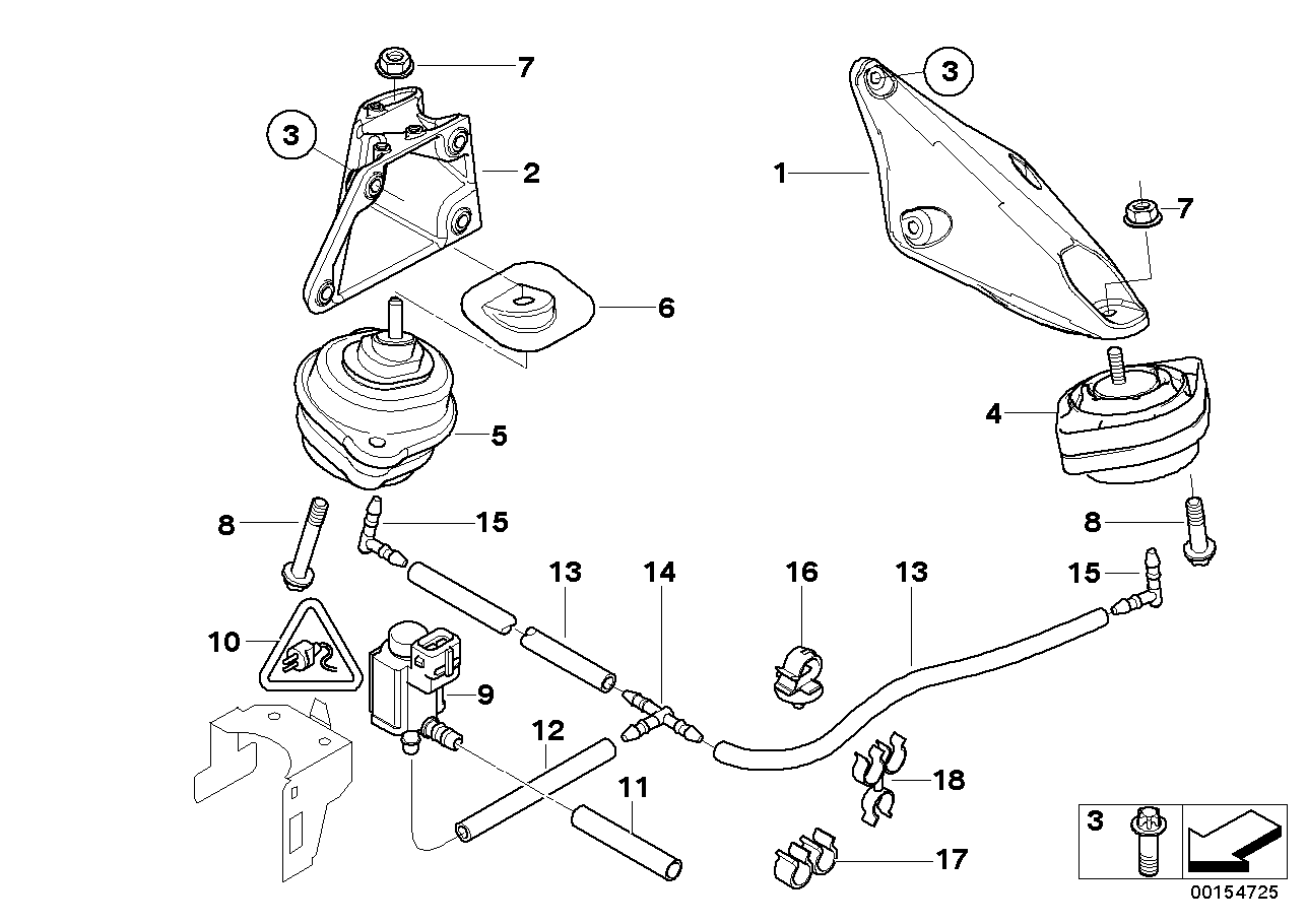 Sospensione del motore