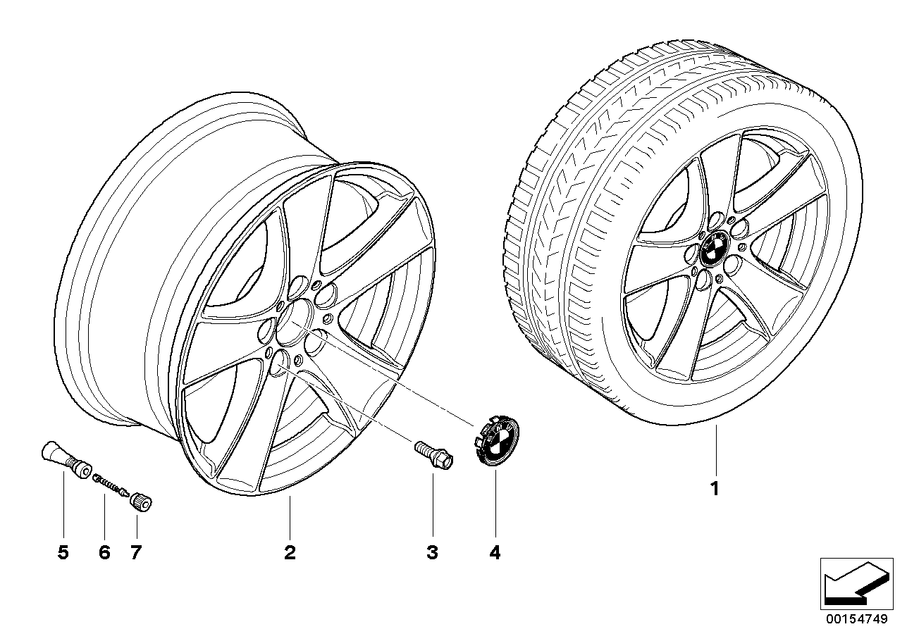 BMW LA wheel, star spoke 209