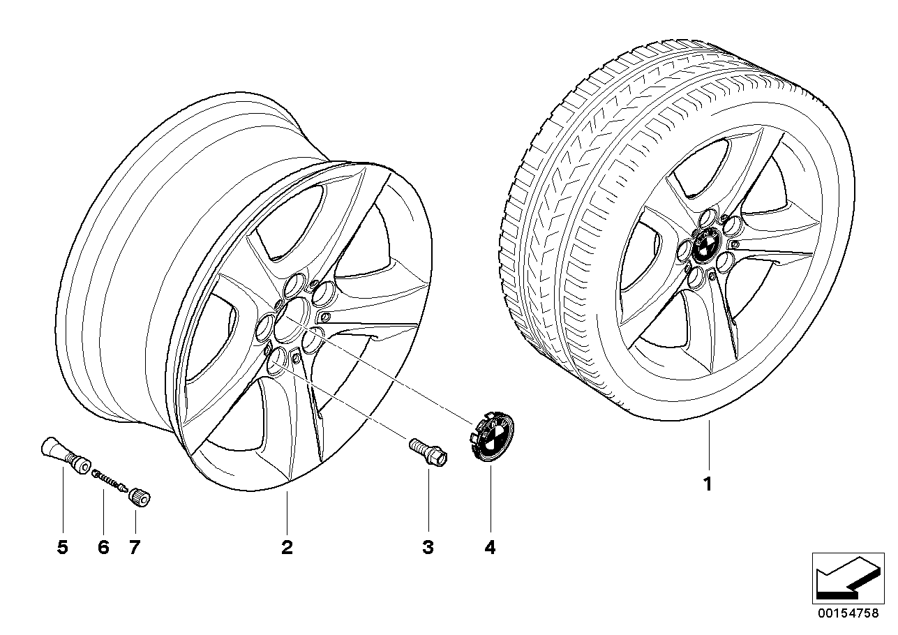 BMW LA wheel, star spoke 210