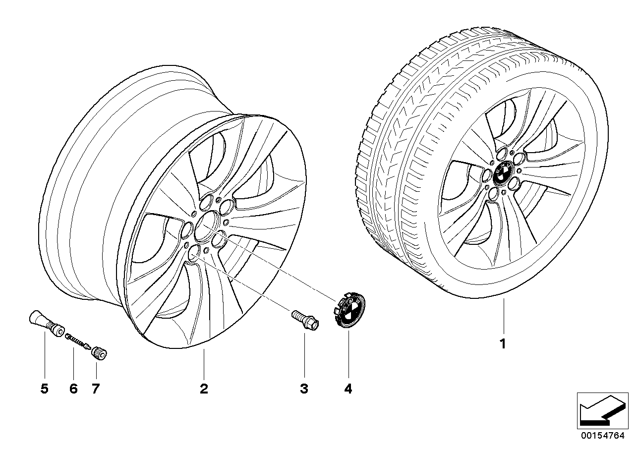 BMW LA wheel, star spoke 213