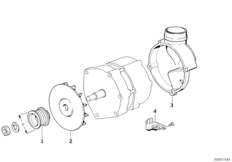 Alternator, individual parts 105A