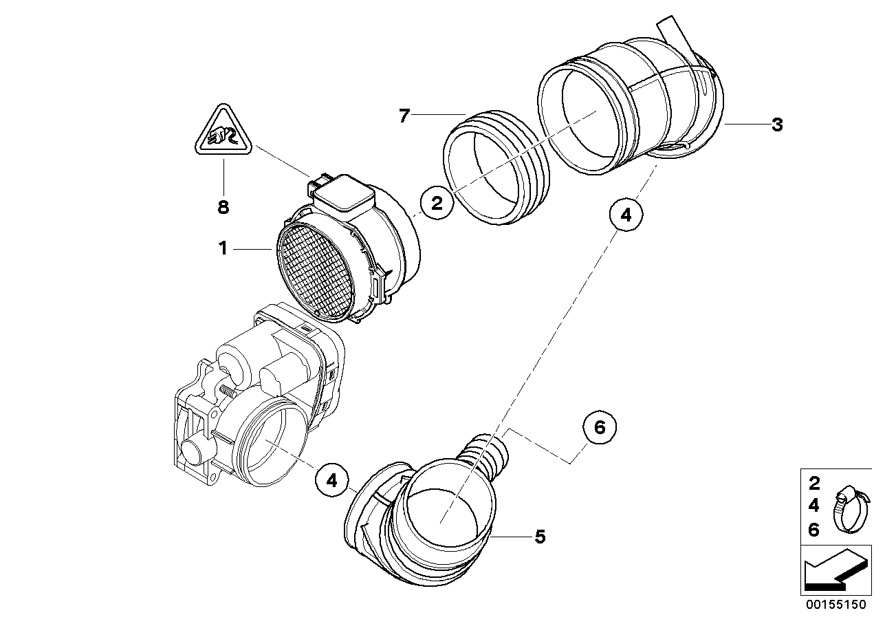 Hot-film air mass meter