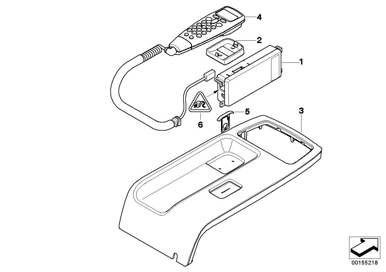 Individ. parts, Tandem car phone SA6NA