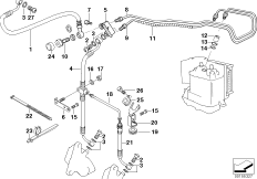 Brake line, Integral ABS, front