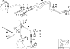 Brake line, Integral ABS, front