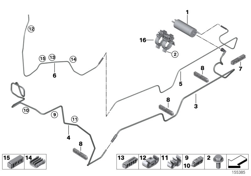 Fuel pipes and fuel filters