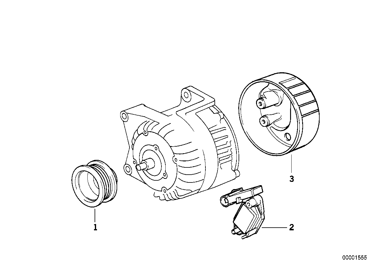 Alternador 95A - peças individuais