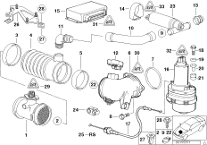 Mass air flow sensor/ASC