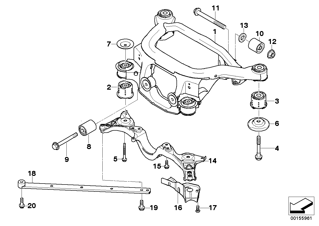 Soporte del eje trasero