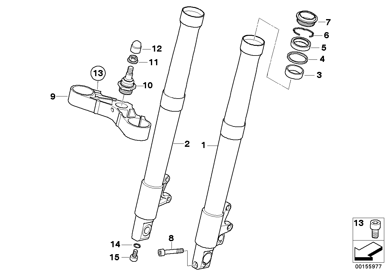 Tubo scorrev./ponte forcella sotto