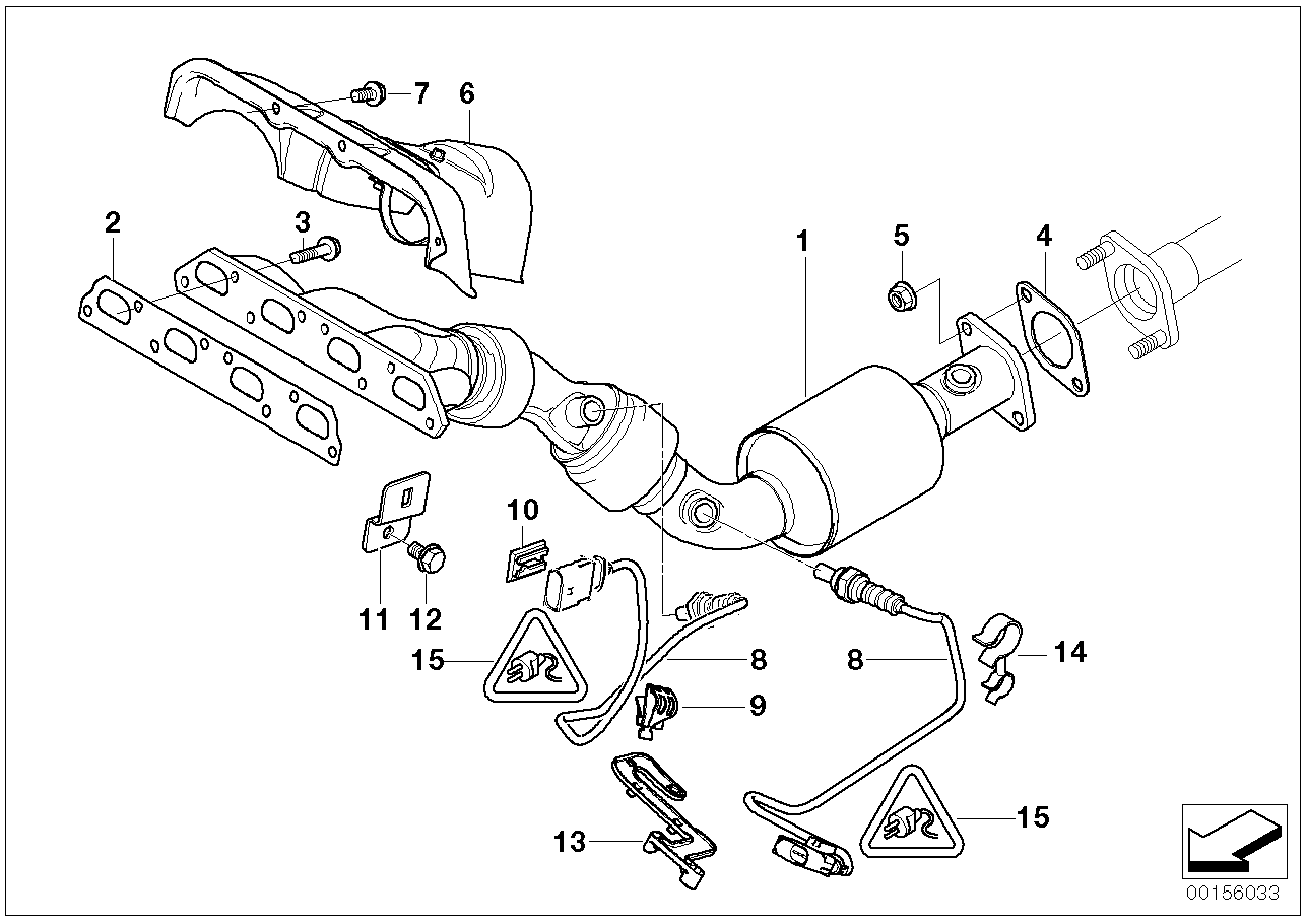 Exhaust manifold with catalyst