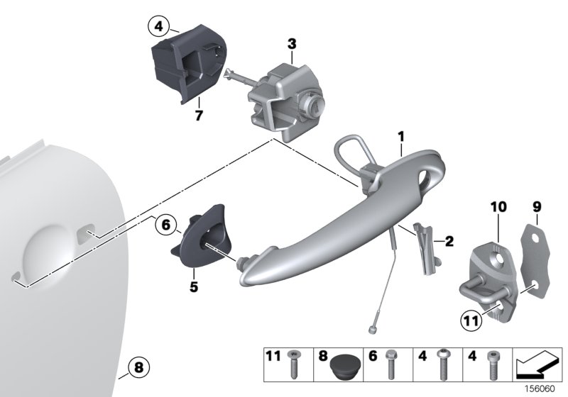 Système de fermeture porte avant