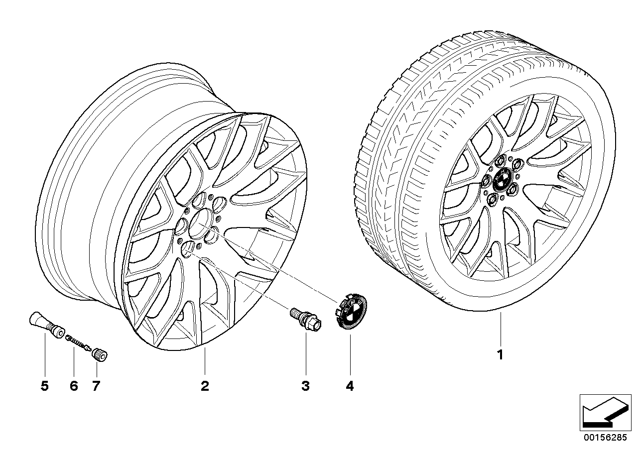 Cerchio in lega BMW raggi incr. 177