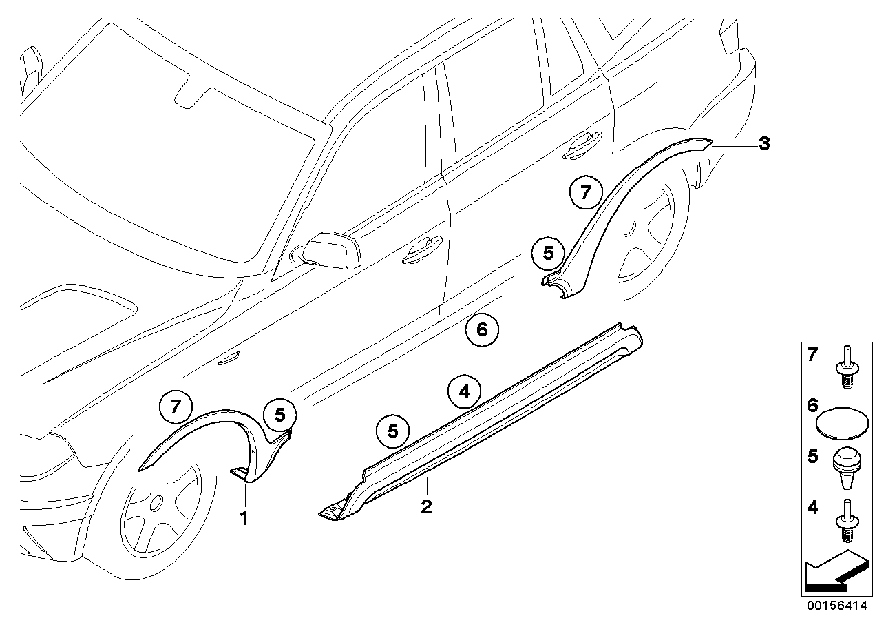 Na-inbouw M aërodynamicapakket, dorpels