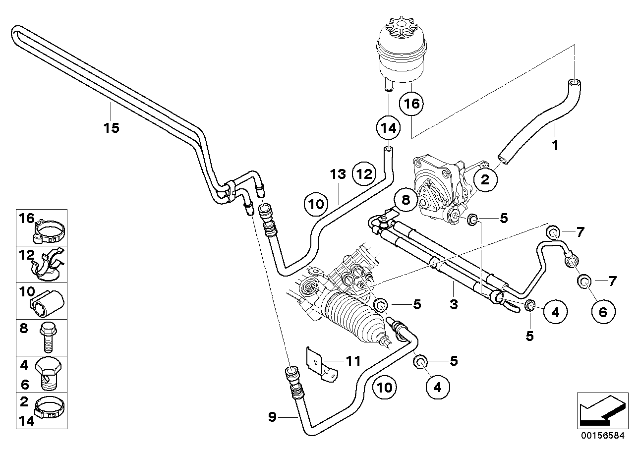 Hydro steering-oil pipes