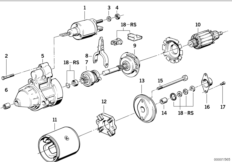 起动马达 零件 1.7kW