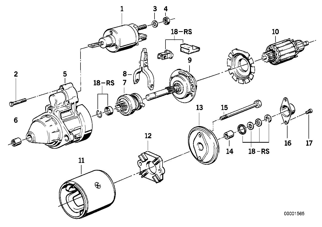 스타터,개별 부품,1.7kW