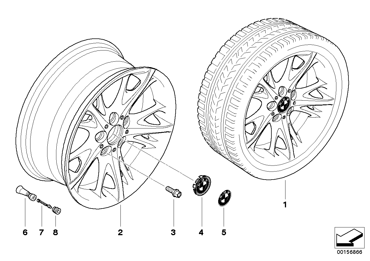 BMW LA wheel, start spoke 241