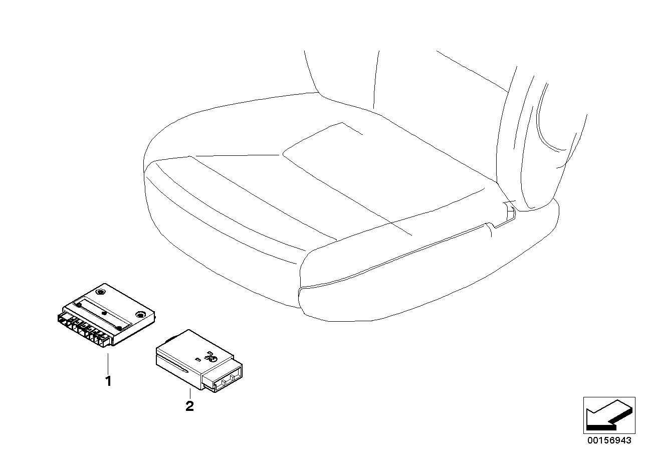 Control unit,front-passenger& rear seats