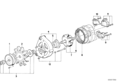 Alternador 65A - peças individuais