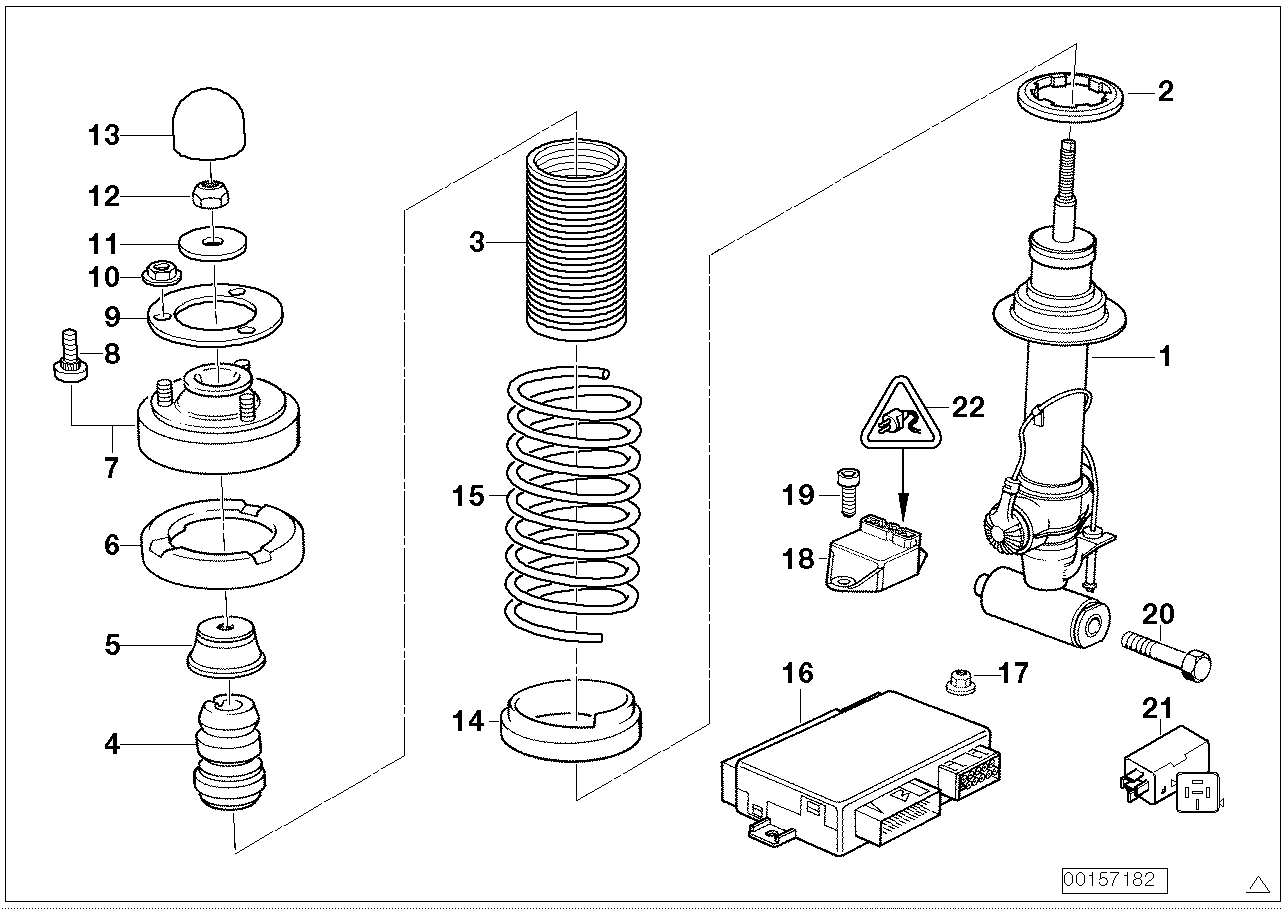 Federbein hinten EDC/Niveauregulierung