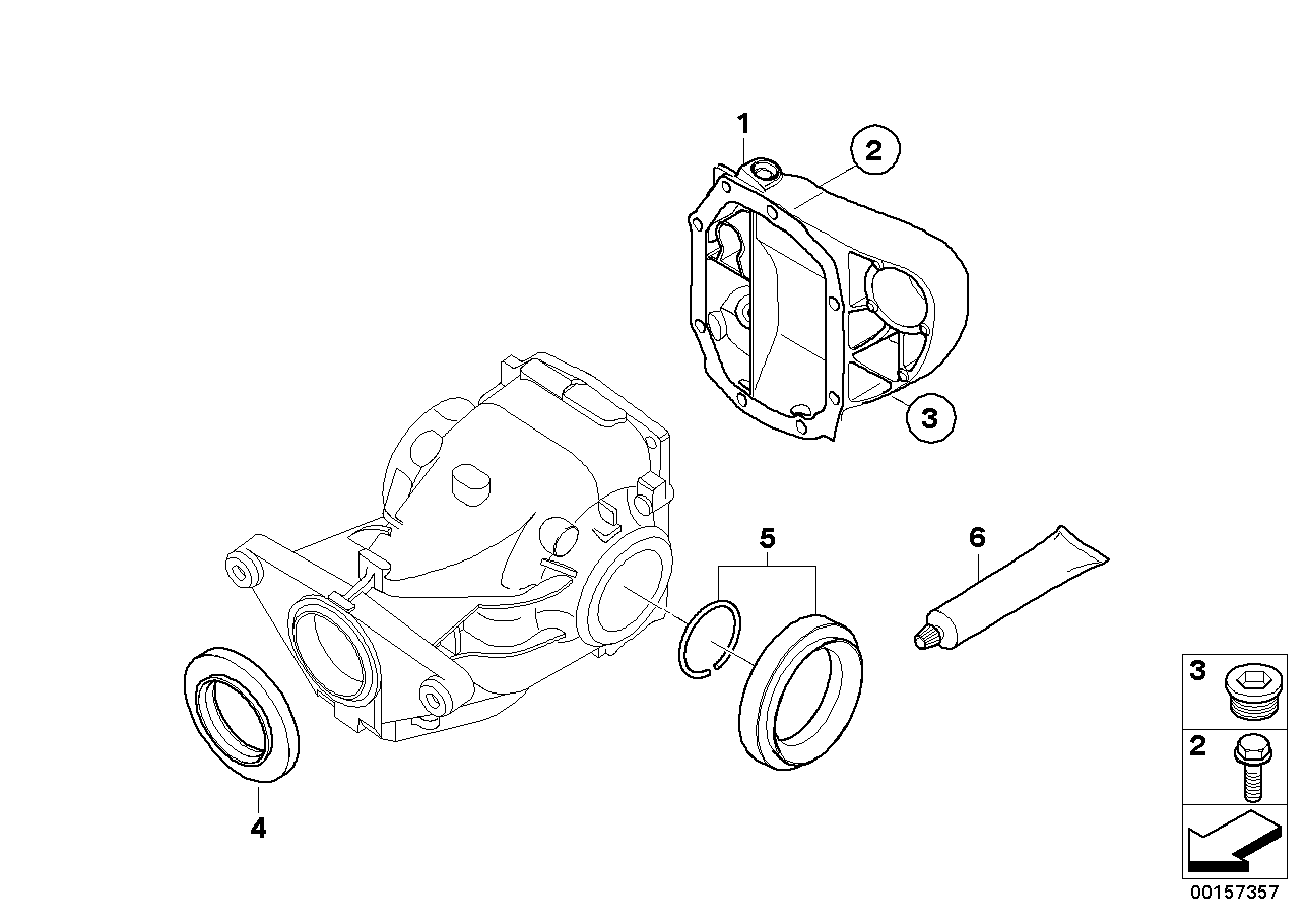 Kit de juntas do diferencial traseiro