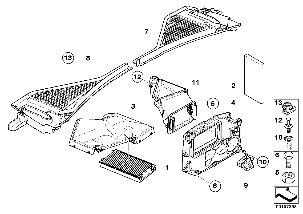 Microfilter/husdelar