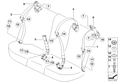 Ceinture de sécurité arrière