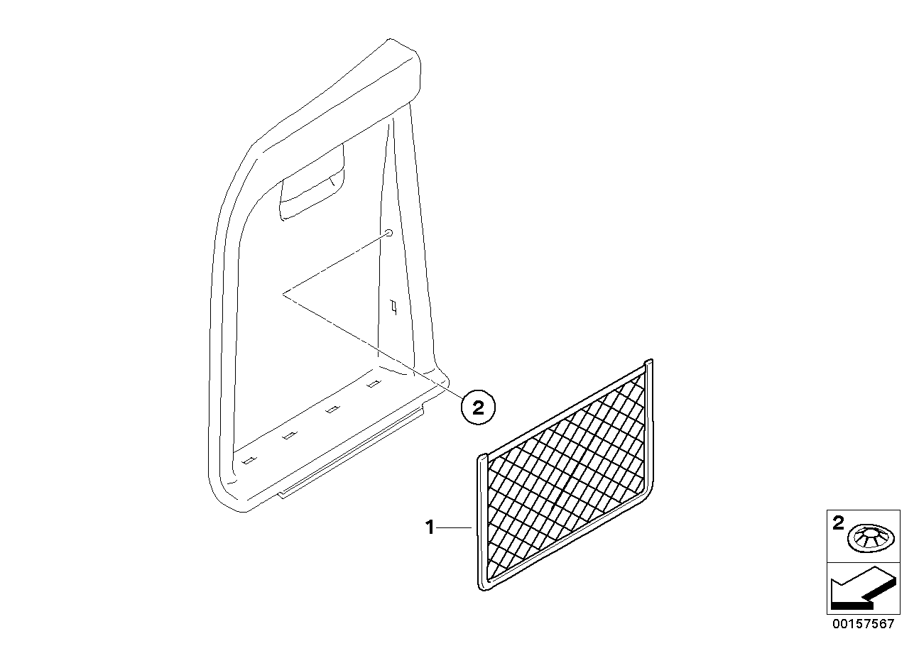 Nachrüstung Gepäckraumnetz links