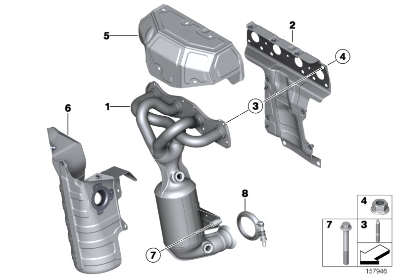 Exhaust manifold with catalyst