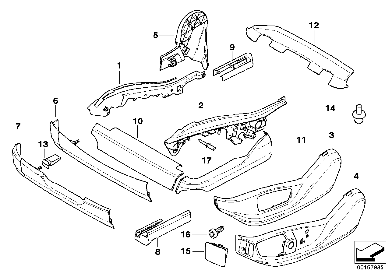 Seat front seat coverings