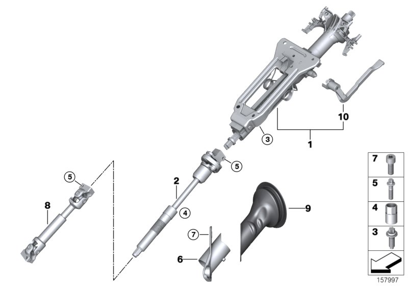 Steering column,mech. / steering spindle