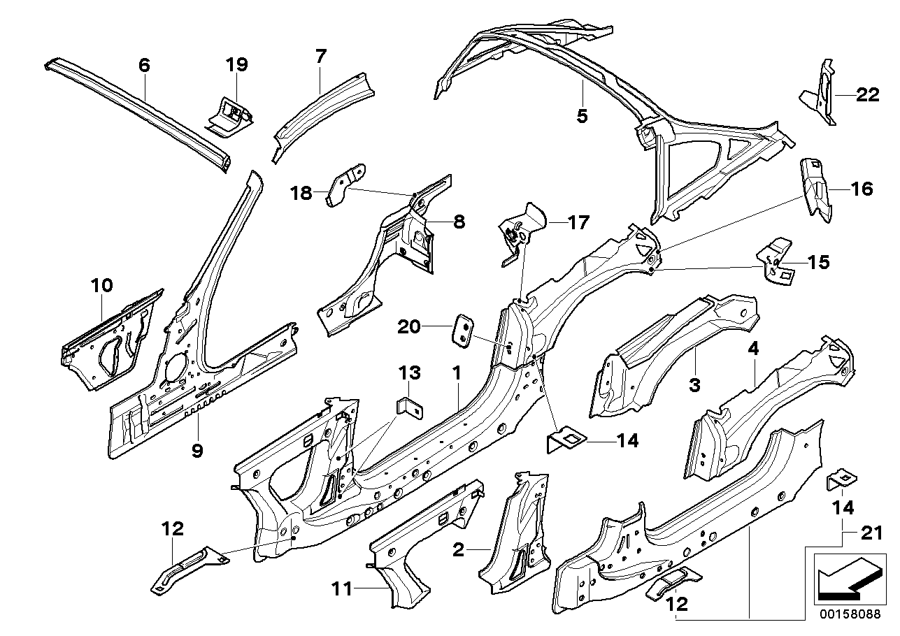 侧车架部件