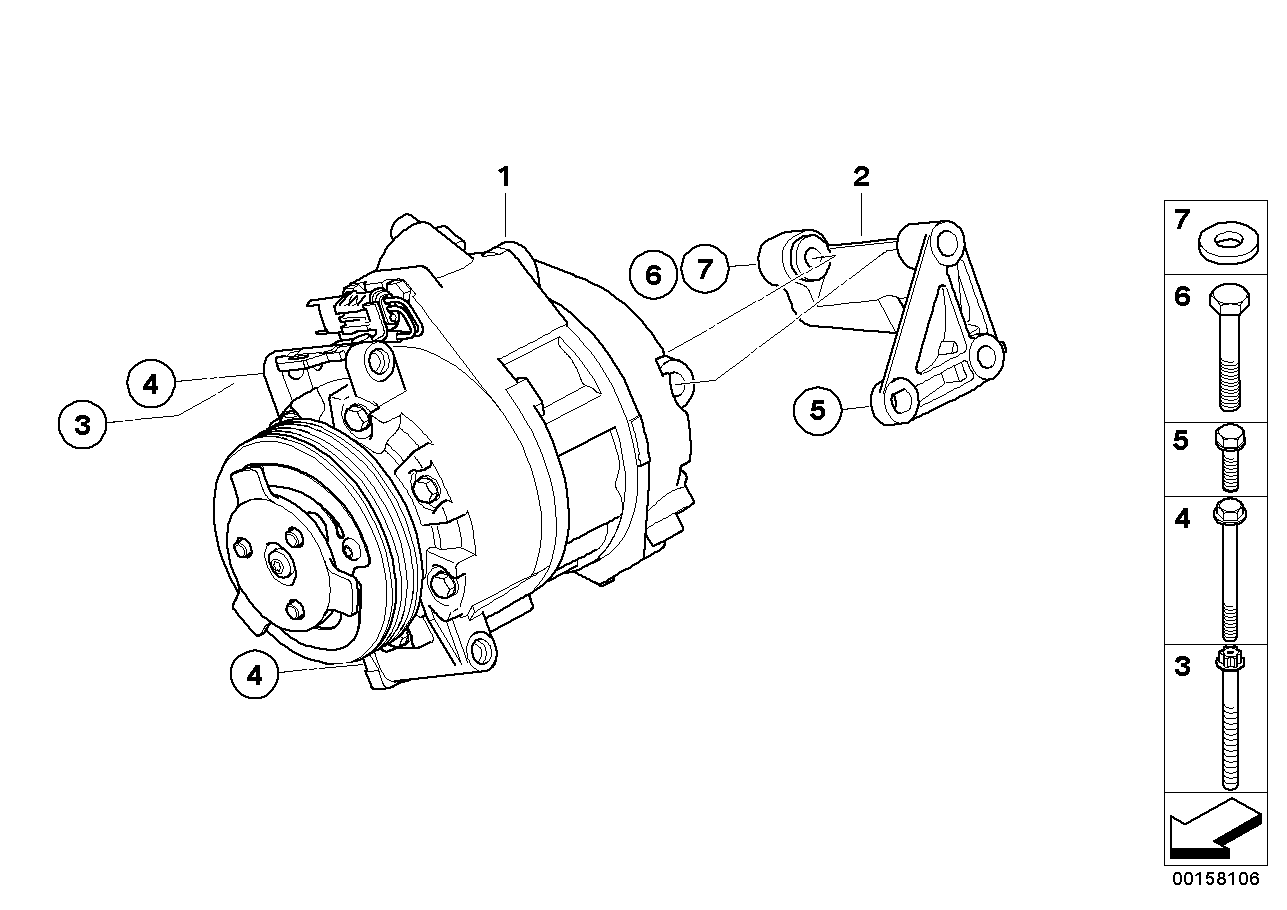 Air-conditioner compressor/mounting part