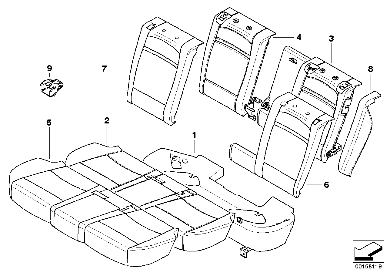 Asiento del. acolch. y tapiz. as. básico