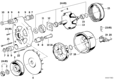 Alternador 90A - peças individuais