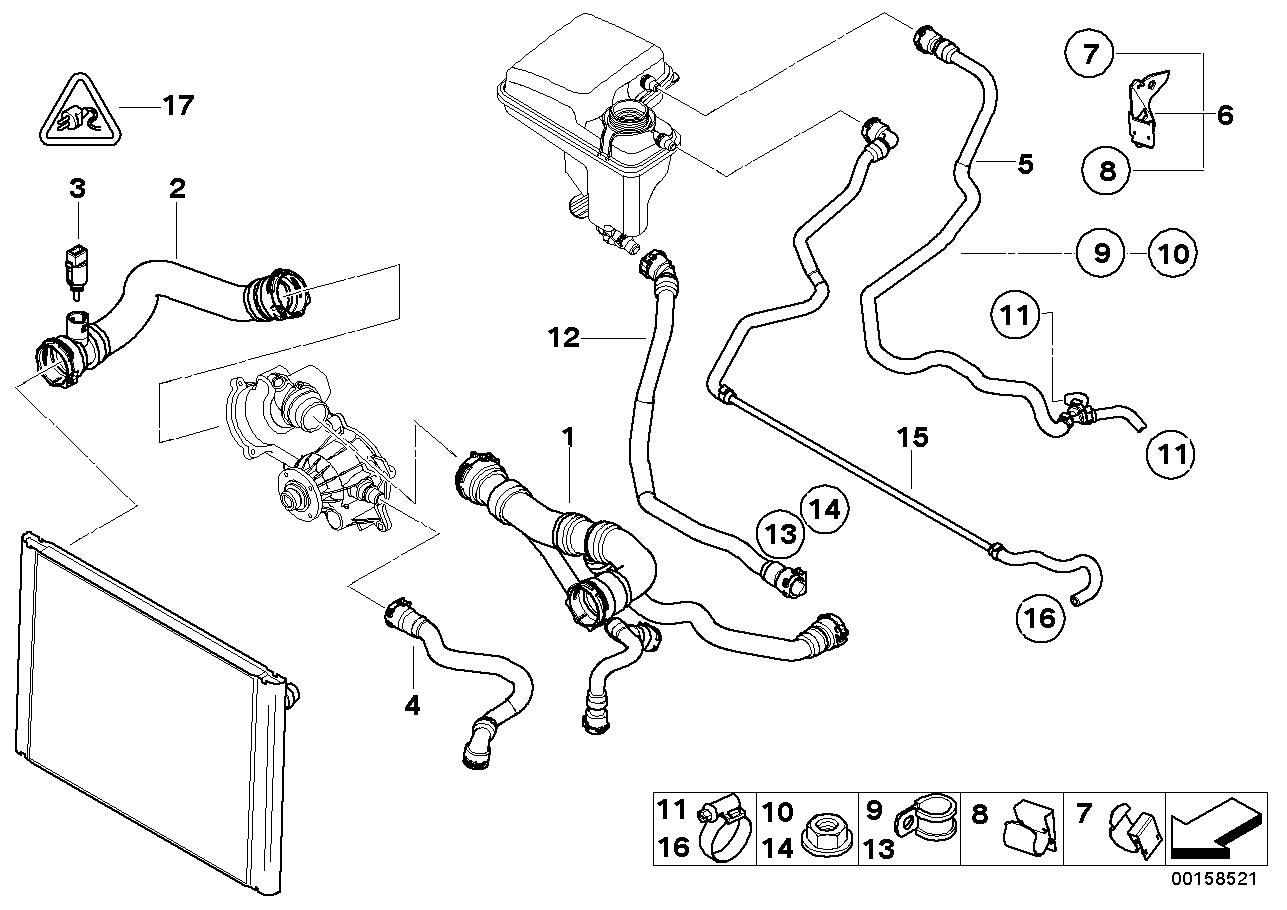 Sistema refrigeração/tubo flexível água