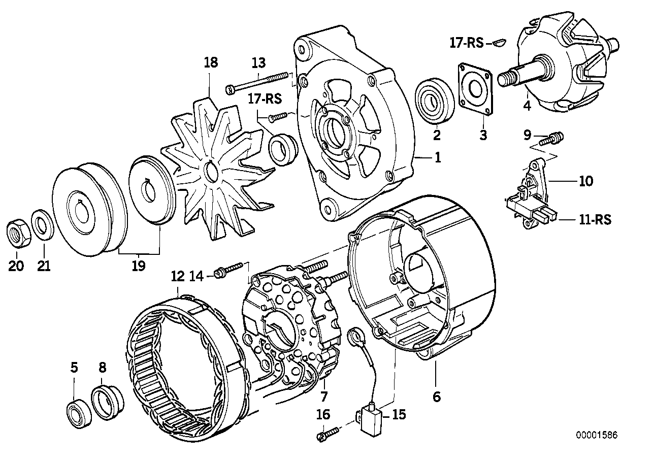 发电机零件 80A